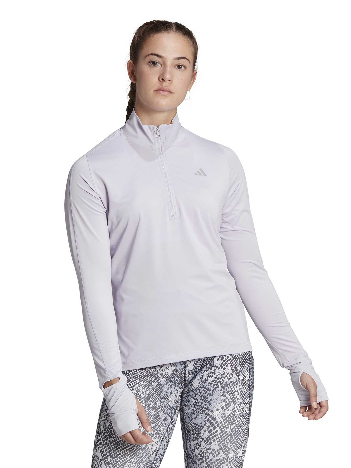 ADIDAS PERFORMANCE Блуза Fast Running Half-Zip Long-Sleeve Top