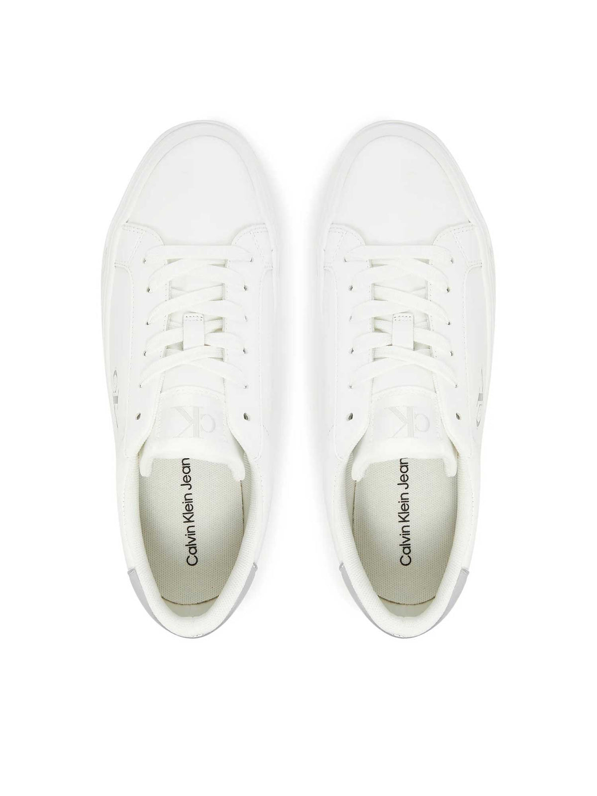 Calvin Klein Jeans Обувки VULC FLATF LTH SILVER LOGO TAG