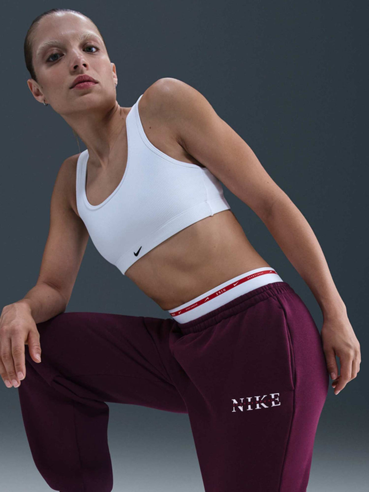 NIKE Спортно долнище W NSW PHNX FLC HR PANT GLS