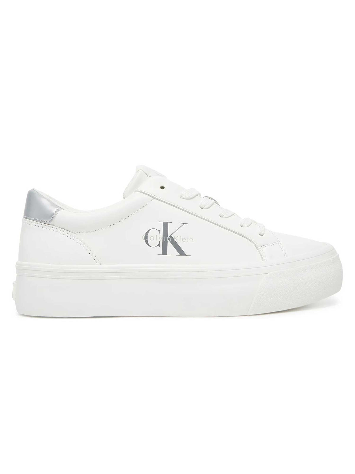 Calvin Klein Jeans Обувки VULC FLATF LTH SILVER LOGO TAG
