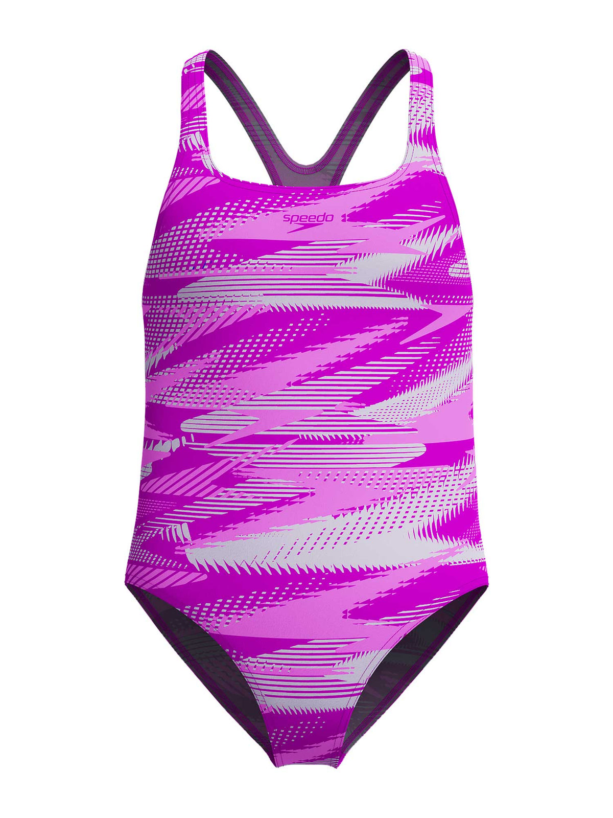 SPEEDO Цял бански GIRLS HYPERBOOM ALLOVER MEDALIST